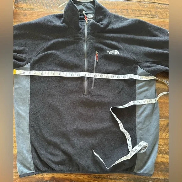 The North Face Summit Series Fleece Pullover Black 1/2 Zip Jacket Mens L - Picture 8 of 9